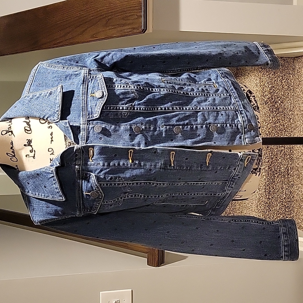 Loft Jean Jacket w polka dots